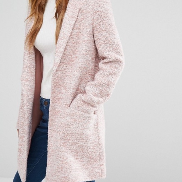 ASOS Jackets & Blazers - Asos Pink Texture Coat